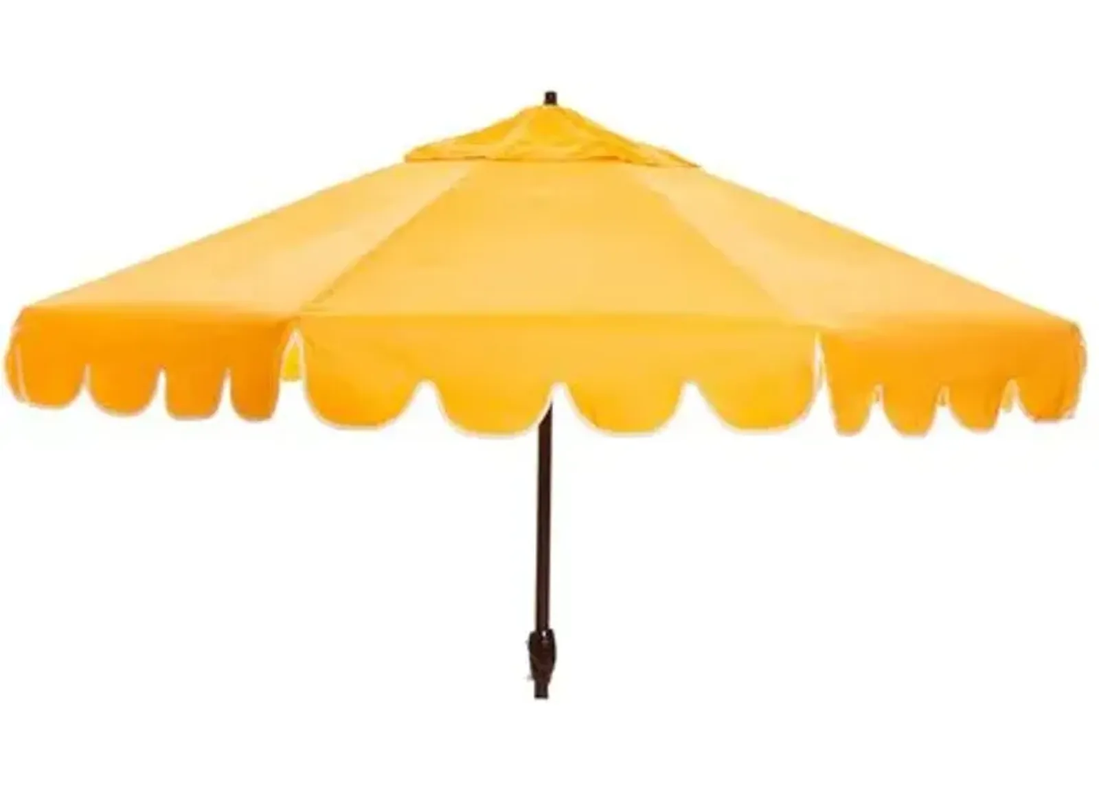 Phoebe Scallop-Edge Patio Umbrella - Yellow