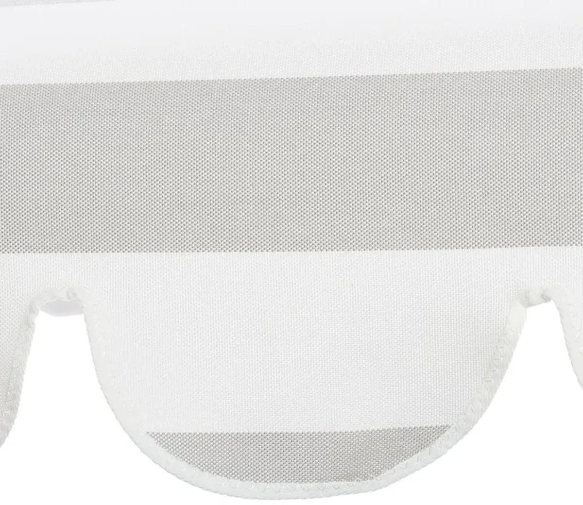 Phoebe Scallop-Edge Patio Umbrella - Sunbrella Stripe - Gray