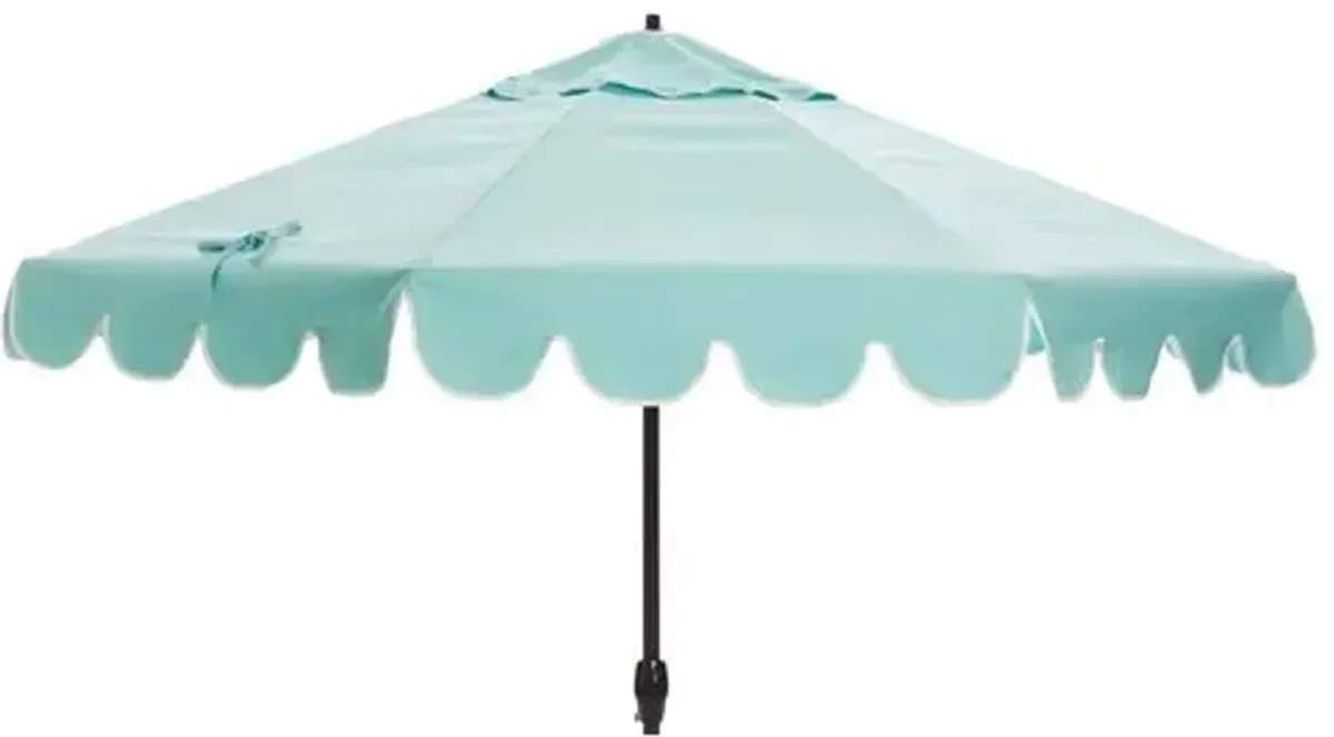 Phoebe Scallop-Edge Patio Umbrella - Glacier - Blue