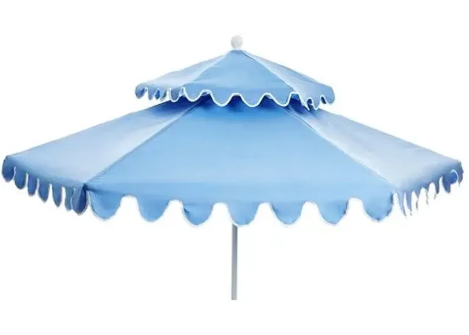 Daiana Two-Tier Patio Umbrella - Light Blue