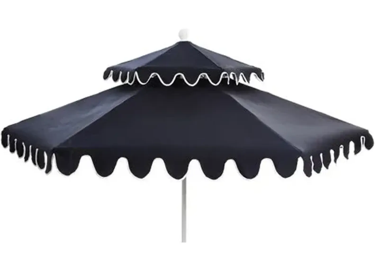 Daiana Two-Tier Patio Umbrella - Navy - Blue