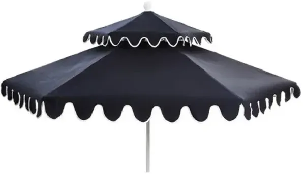 Daiana Two-Tier Patio Umbrella - Sunbrella - Blue