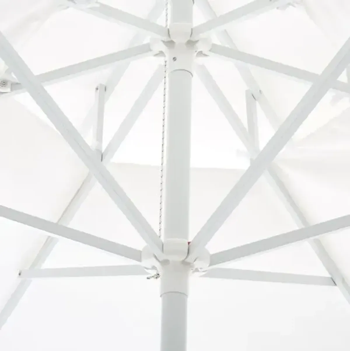 Daiana Fringe Two-Tier Patio Umbrella - Sunbrella - White