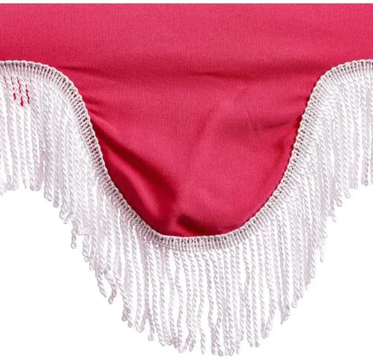 Daiana Two-Tier Fringe Patio Umbrella - Hot Pink