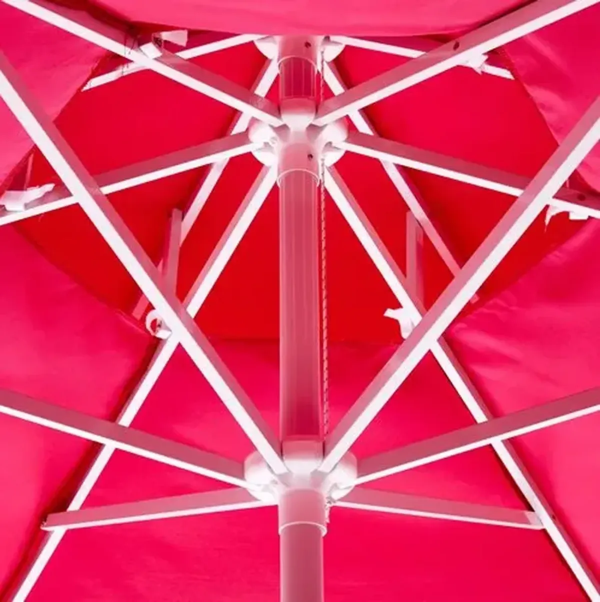 Daiana Two-Tier Fringe Patio Umbrella - Hot Pink