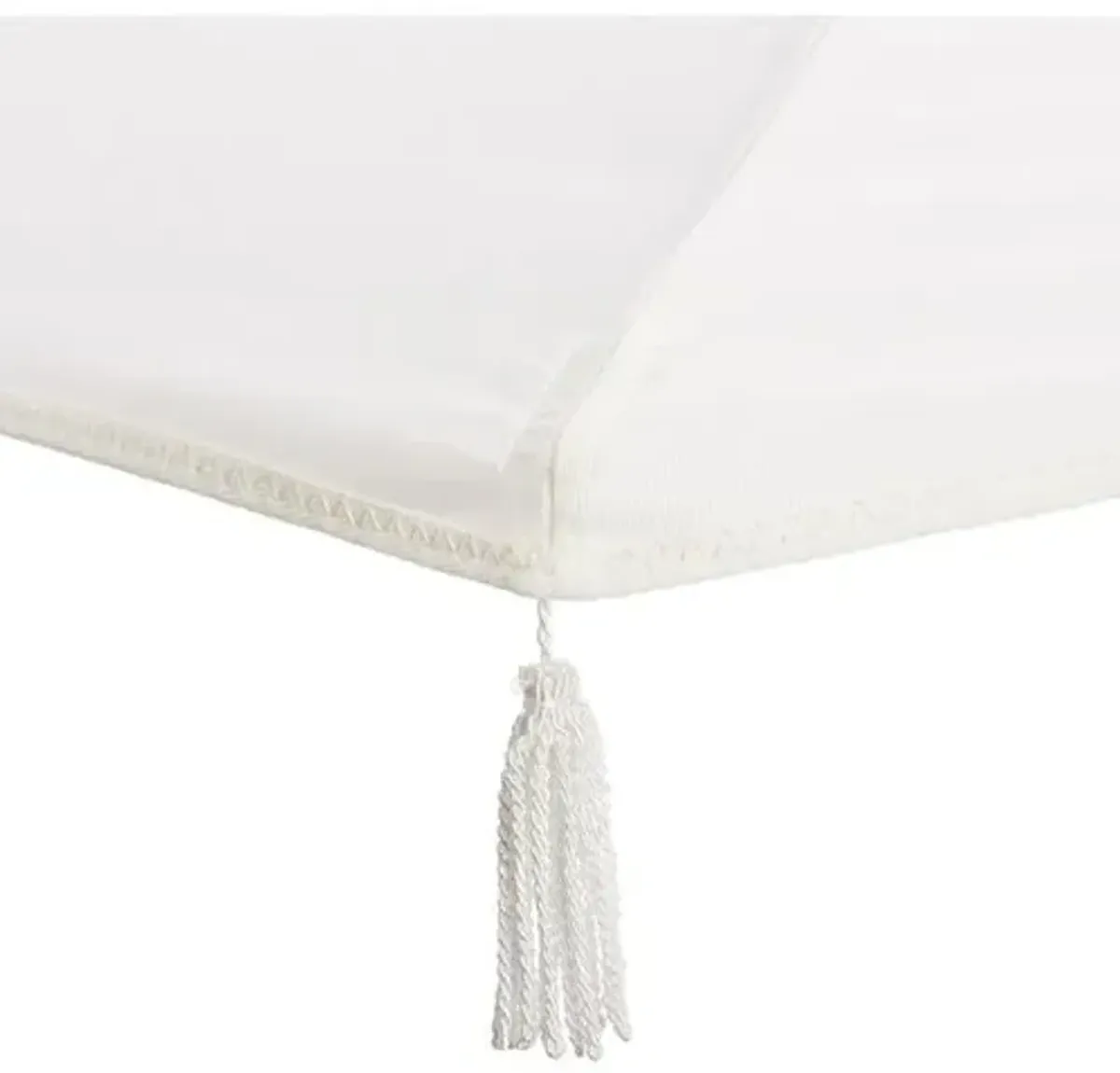 Rena Tassel Patio Umbrella - White