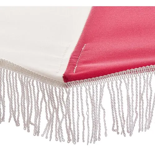 Ari Pagoda Fringe Patio Umbrella - Hot Pink/White