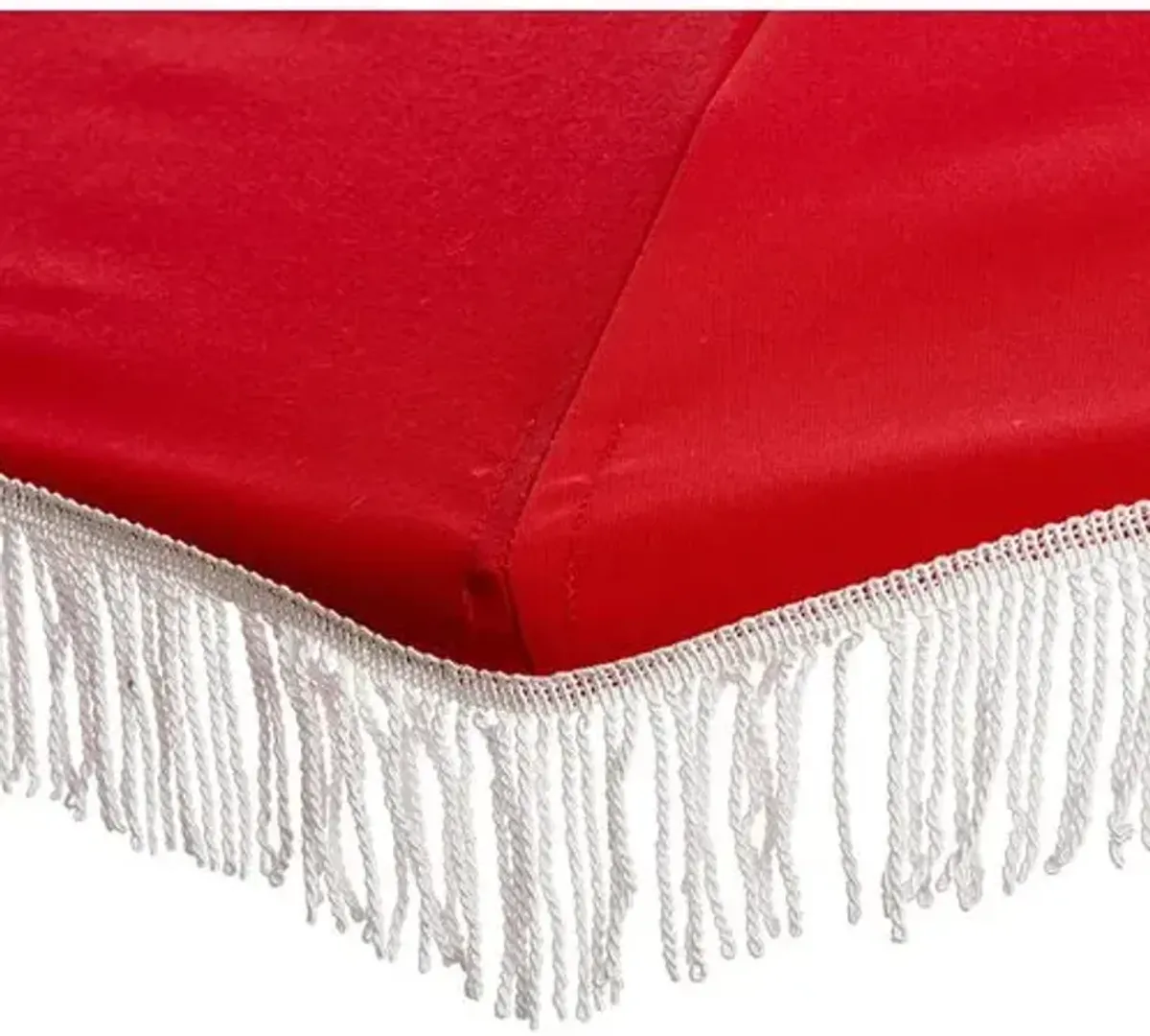 Ari Pagoda Fringe Patio Umbrella - Red/White