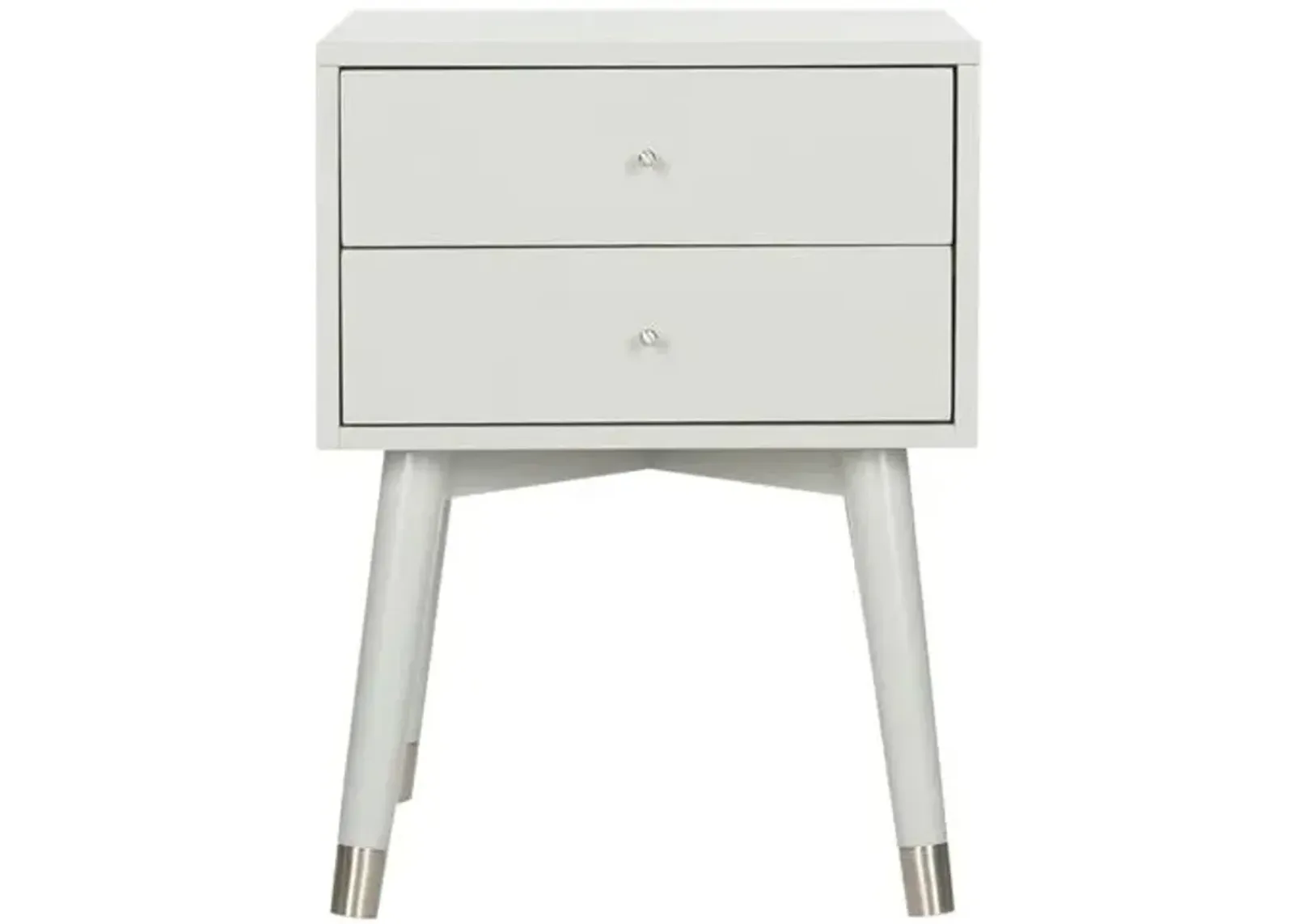 Lyla Nightstand - Gray/Silver