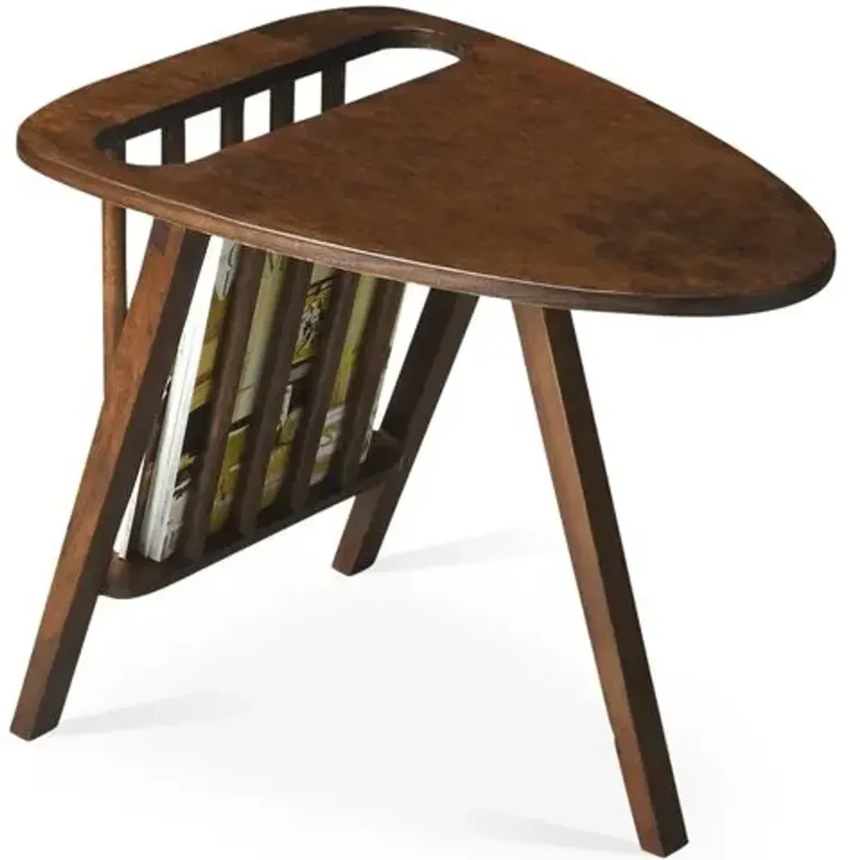 Milo Side Table with Magazine Rack - Umber - Brown