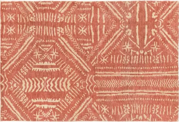 Cannon Jute Rug - Burnt Orange/Cream - Orange