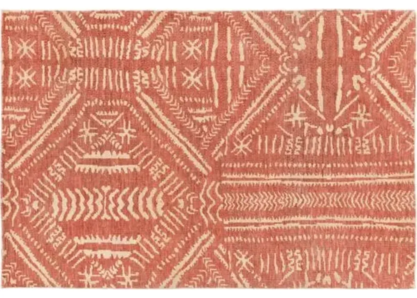 Cannon Jute Rug - Burnt Orange/Cream - Orange