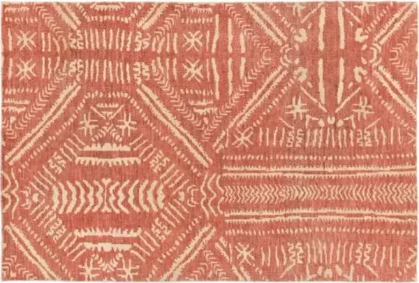 Cannon Jute Rug - Burnt Orange/Cream - Orange