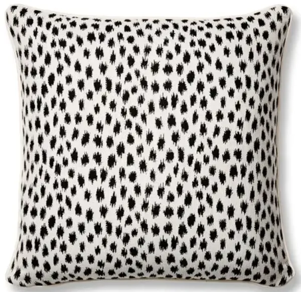 Agra 20x20 Pillow - Black/White Sunbrella - Miles Talbott