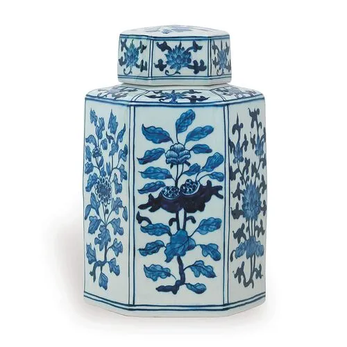 11" Four Seasons Jar - Blue/White - Port 68