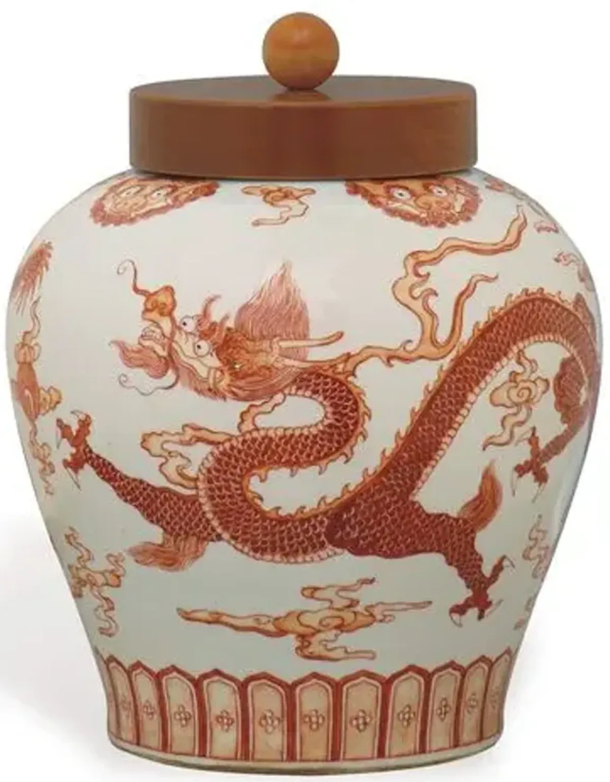 15" Dragon Jar - Red/White - Port 68