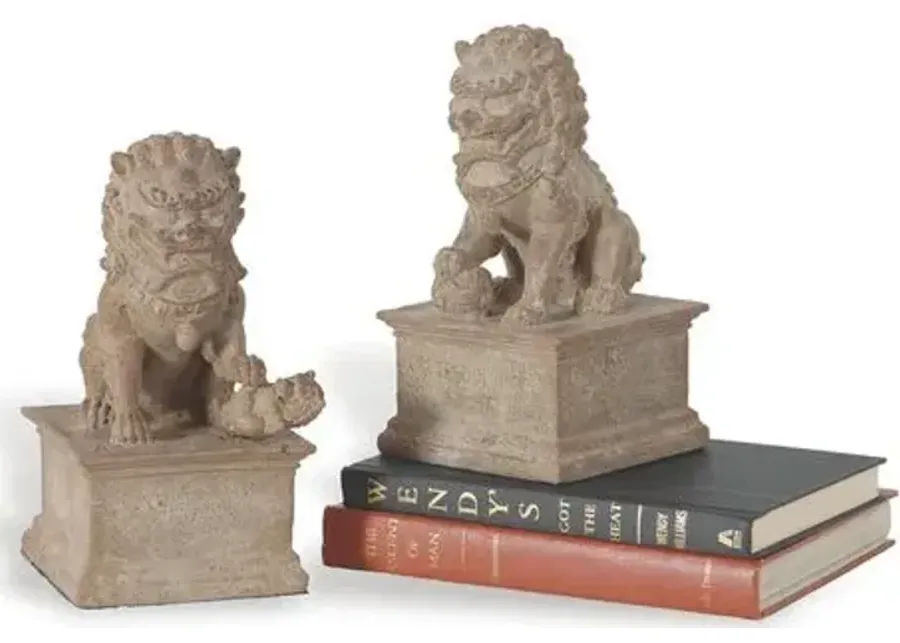 Set of 2 Han Dynasty Bookends - Sand - Port 68 - Beige