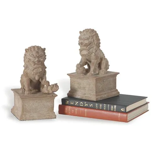 Set of 2 Han Dynasty Bookends - Sand - Port 68 - Beige