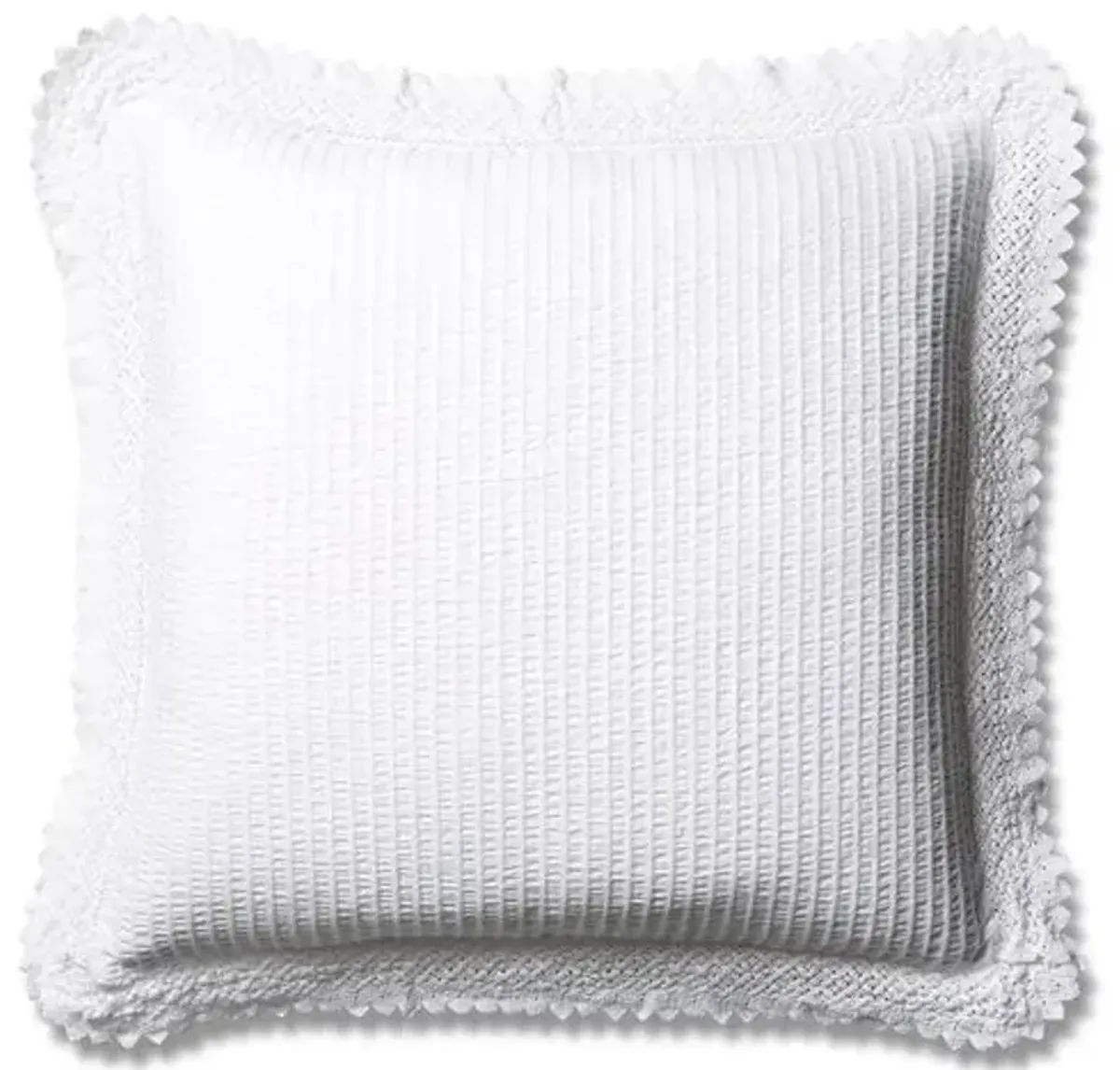 Shelly Romance Euro Sham - White - Belle Epoque