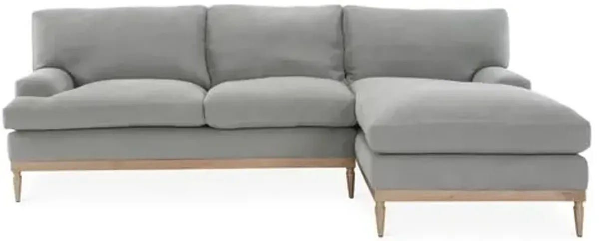 Sutton Linen RF Sectional - Gray