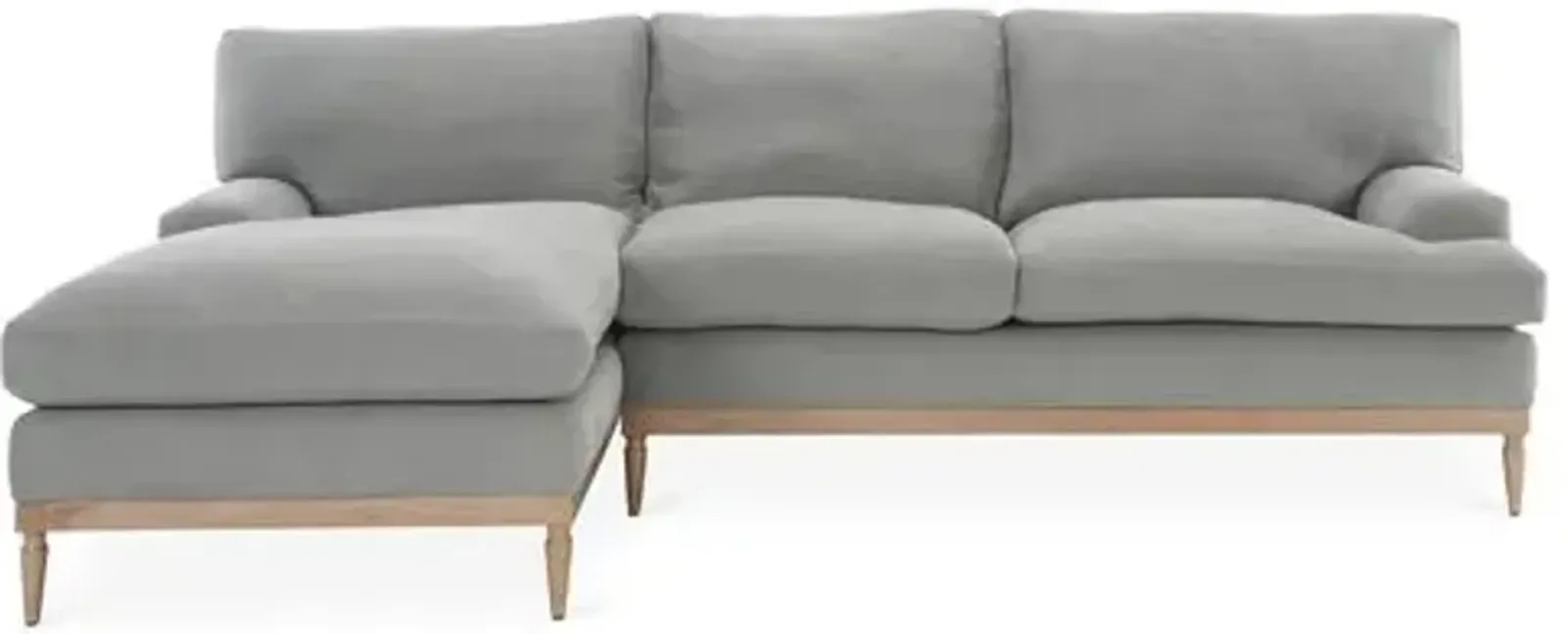 Sutton Linen LF Sectional - Gray