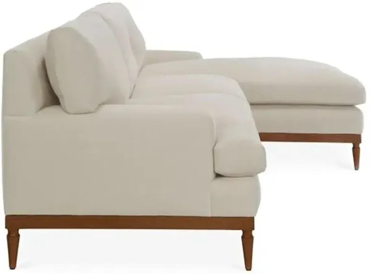 Sutton Linen RF Sectional - Beige