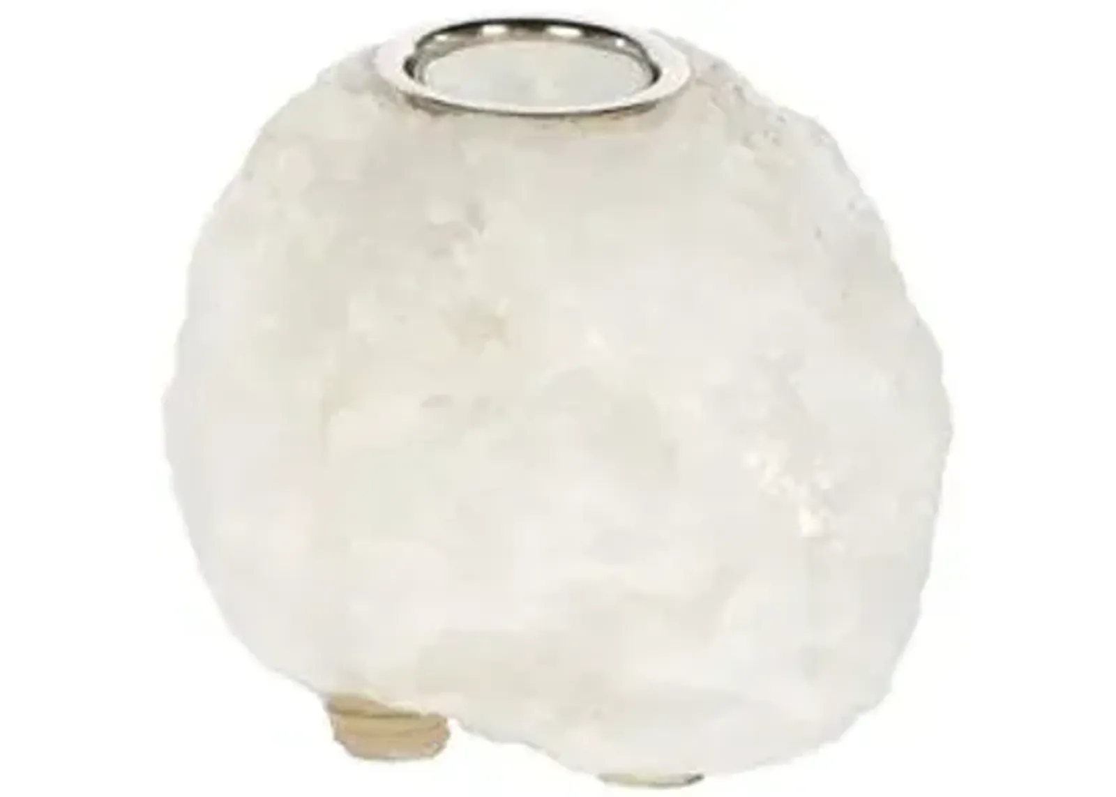 Quartz Votive - White/Silver - Bradburn Home