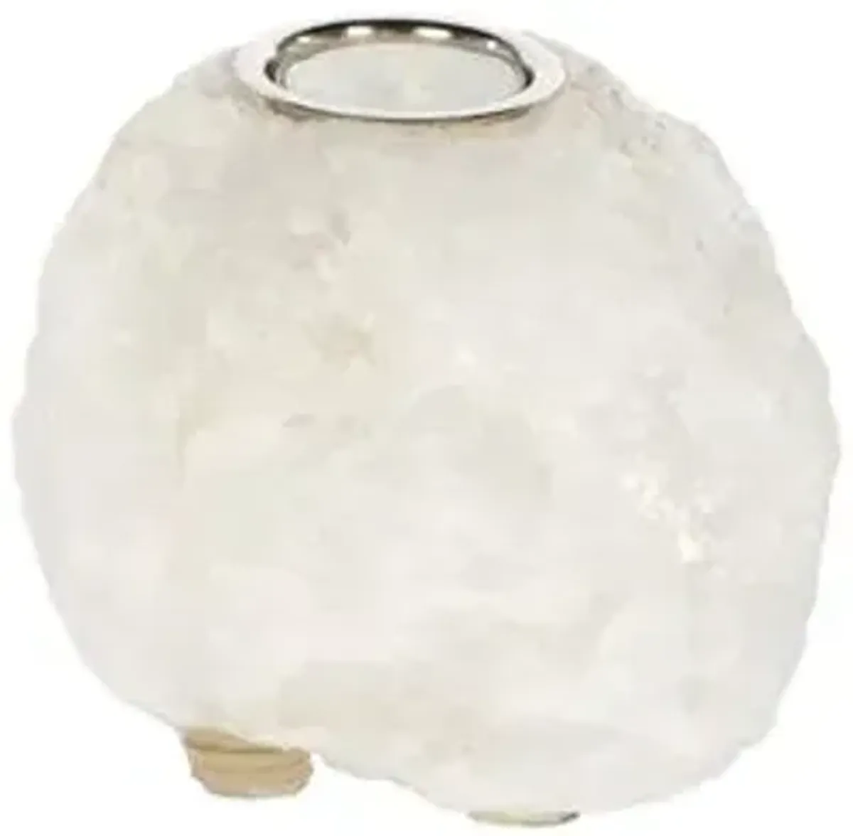 Quartz Votive - White/Silver - Bradburn Home