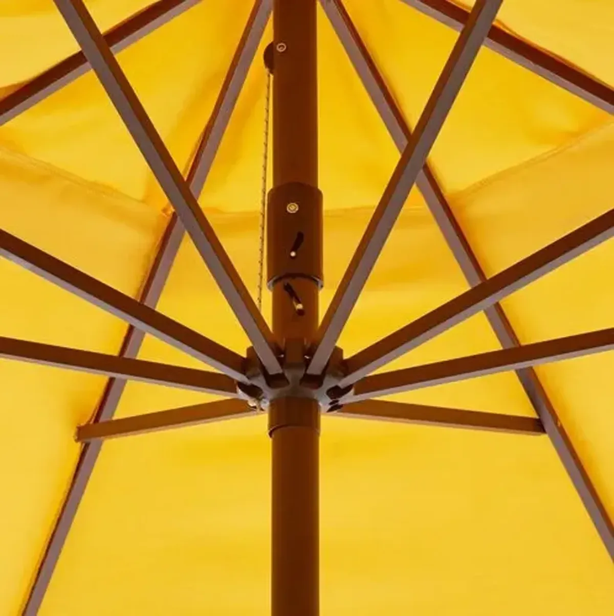 Veda Patio Umbrella - Yellow Sunbrella