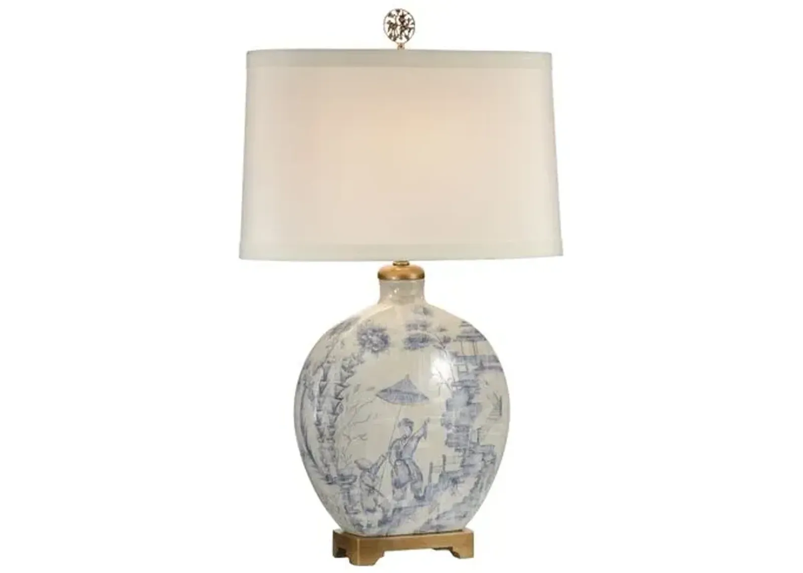 Snuff Table Lamp - Blue/Ivory - Wildwood