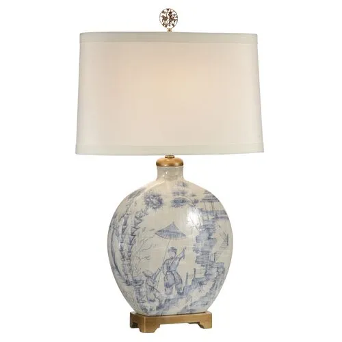 Snuff Table Lamp - Blue/Ivory - Wildwood