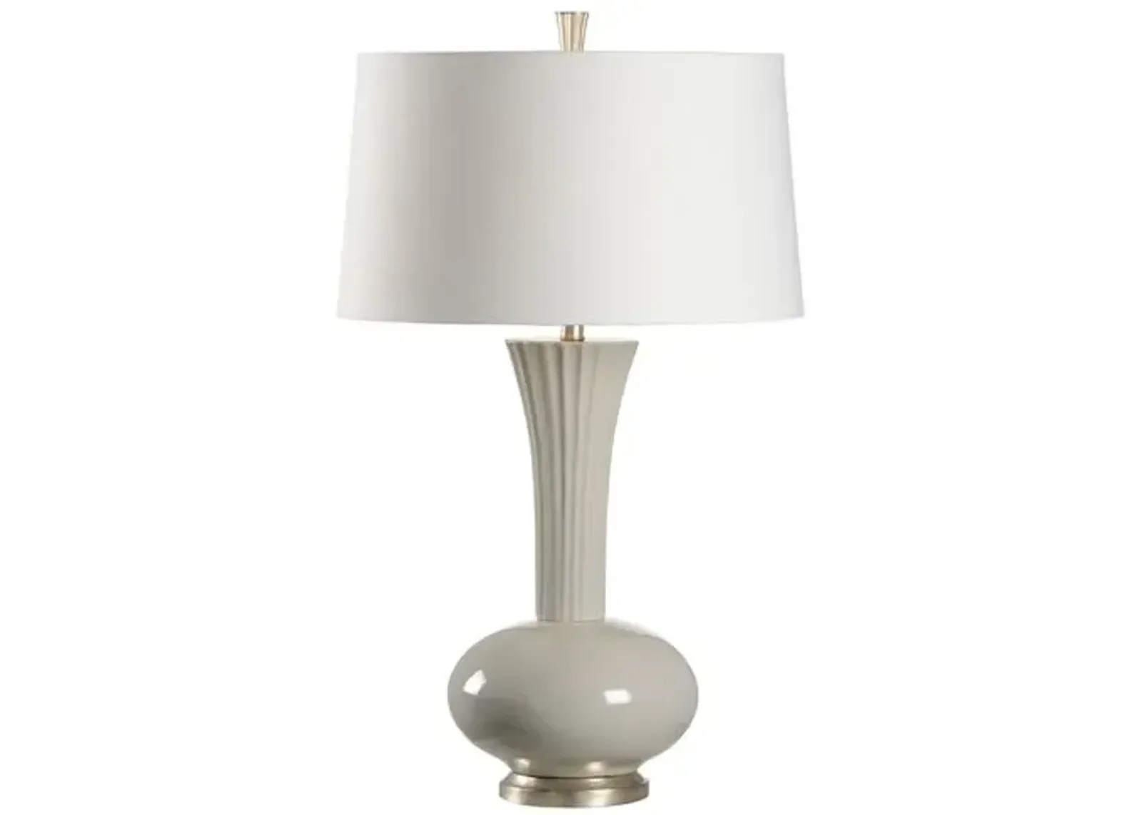 Corbin Table Lamp - Gray Glaze/Silver - Wildwood