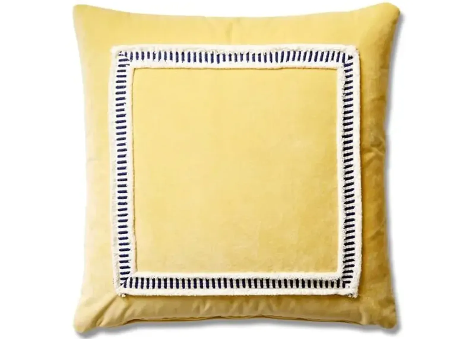 Marni 19x19 Striped Weave Pillow - Canary Velvet