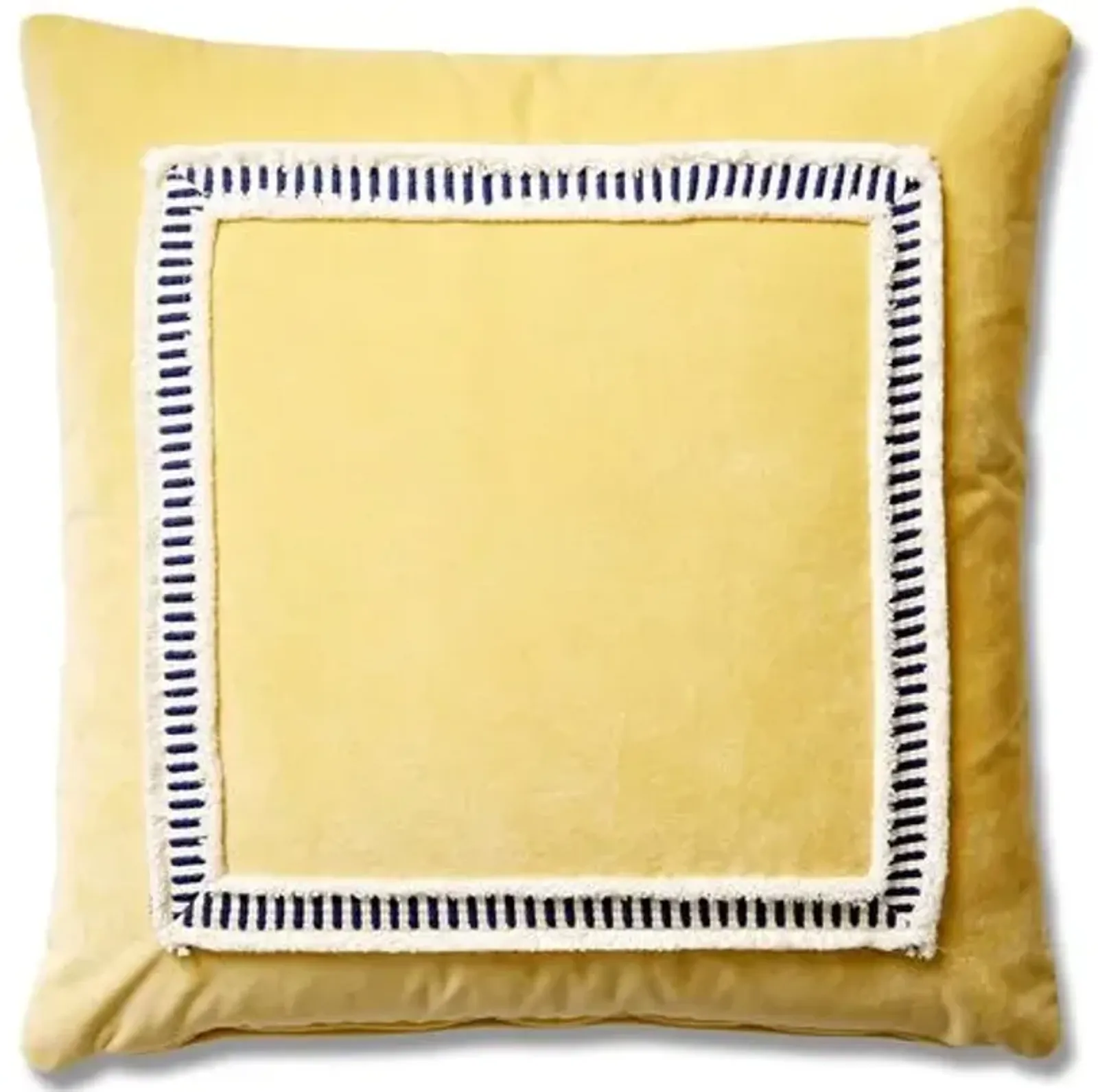 Marni 19x19 Striped Weave Pillow - Canary Velvet