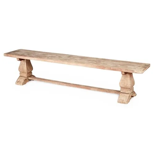 Noah Bench - Weathered Sand - Handcrafted - Beige