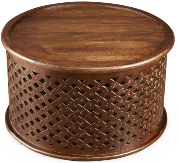 Ethan Round Coffee Table, Pecan