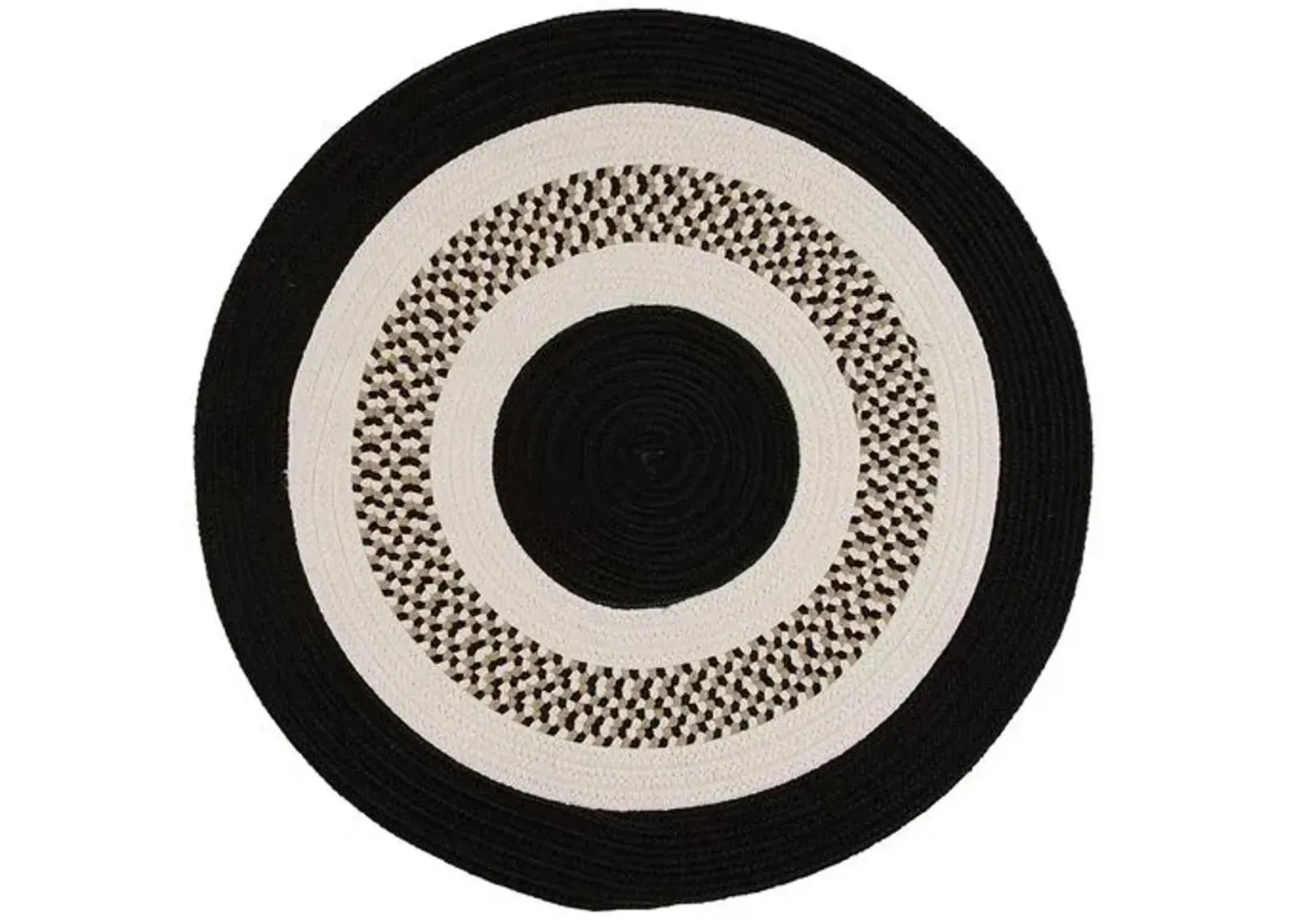 Round Laney Outdoor Rug - Black - Black