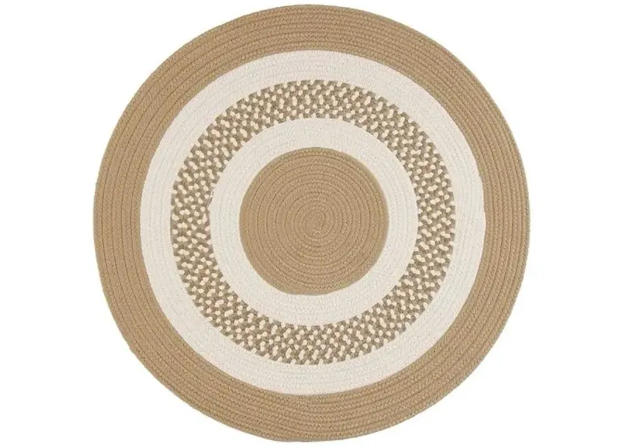 Round Laney Outdoor Rug - Cuban Sand - Beige - Beige