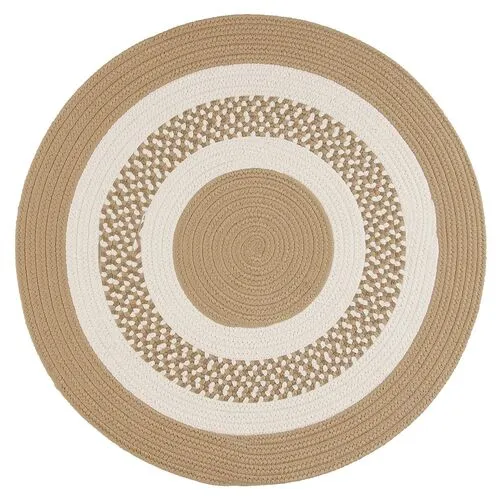 Round Laney Outdoor Rug - Cuban Sand - Beige - Beige