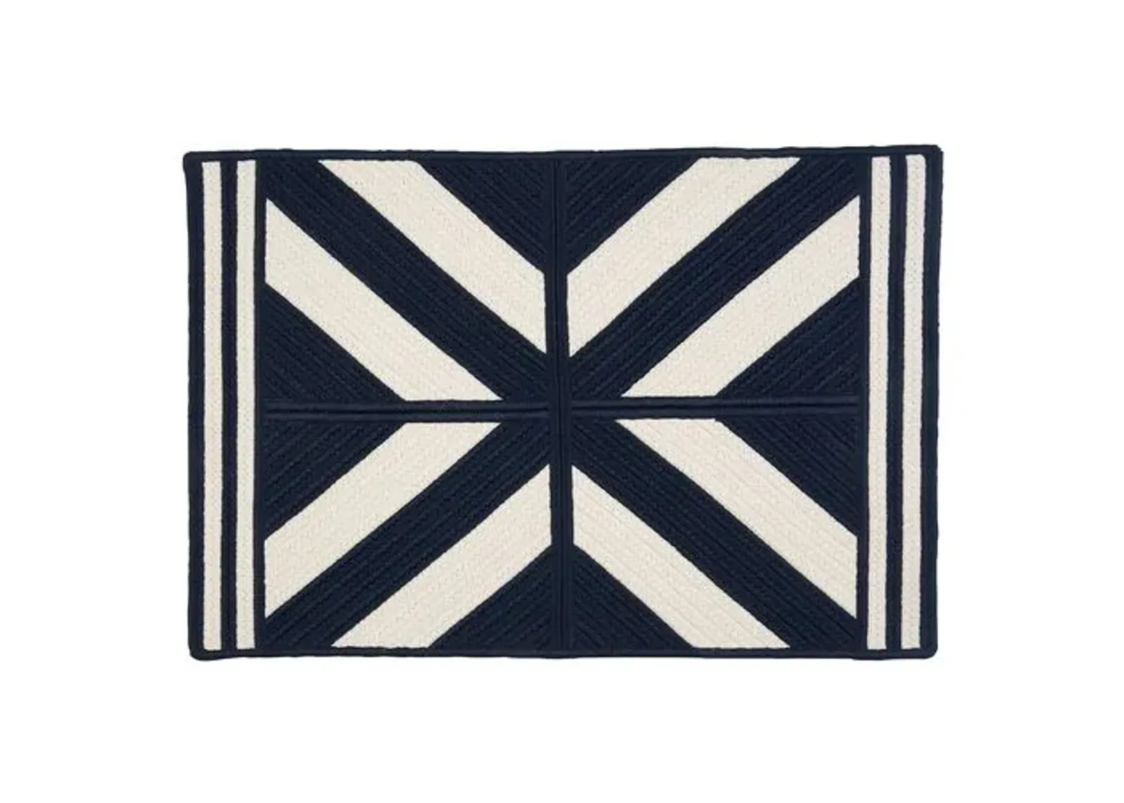 Diamond Outdoor Rug - Navy/White - Blue - Blue