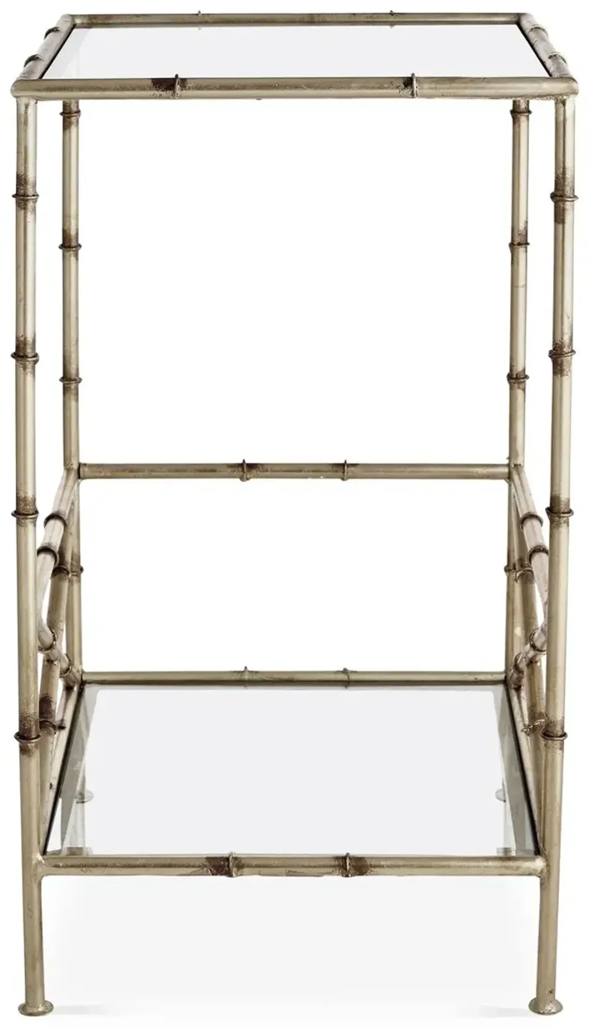 Kirklees Bamboo Side Table, Silver