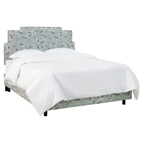 Paxton Bed - Cranes - Blue