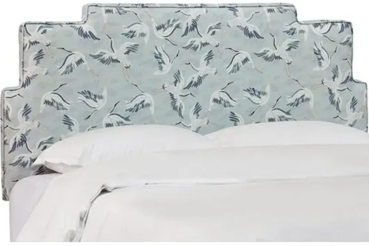 Paxton Bed - Cranes - Blue