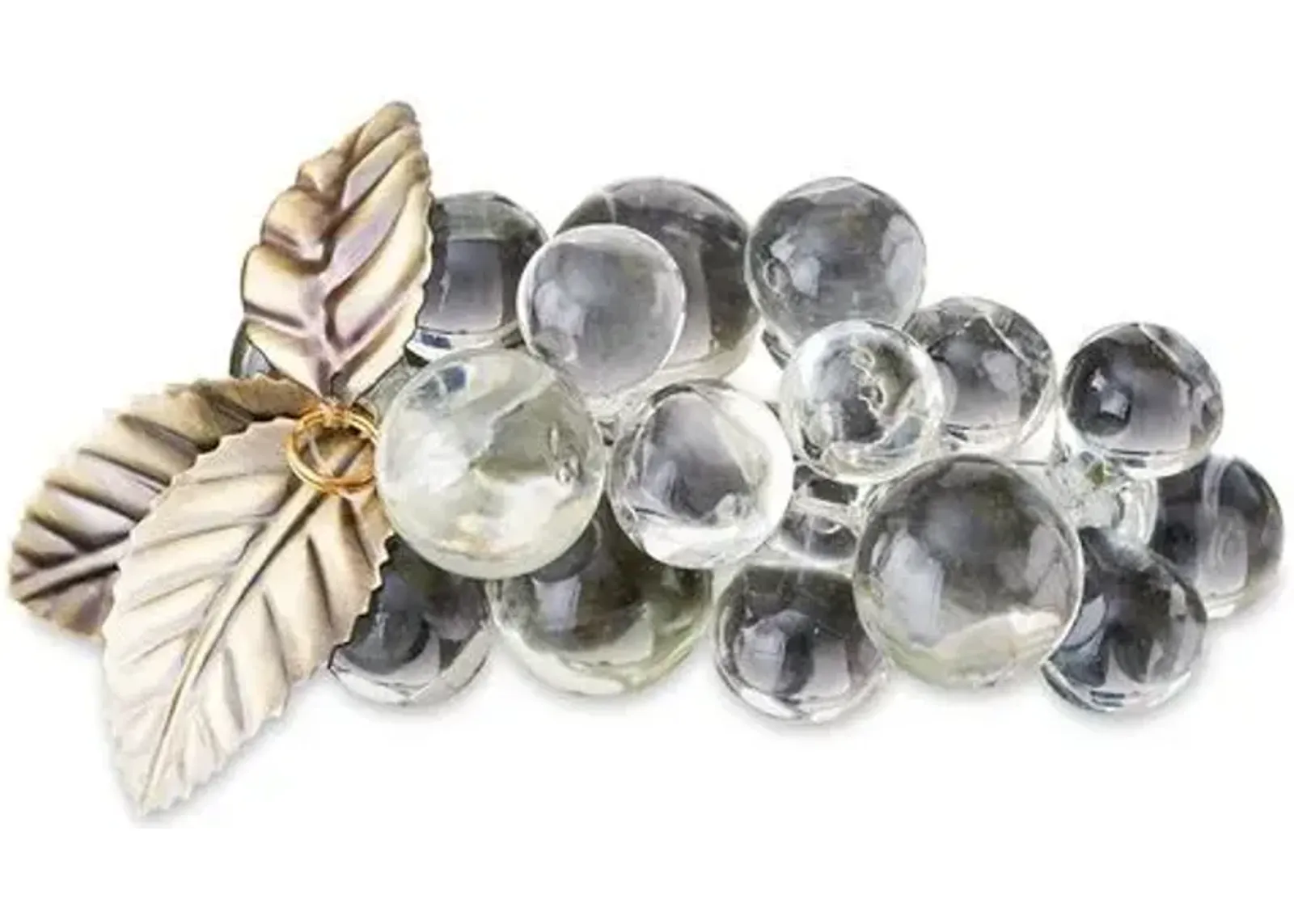 5" Grape Cluster Accent - Clear/Brass - Global Views