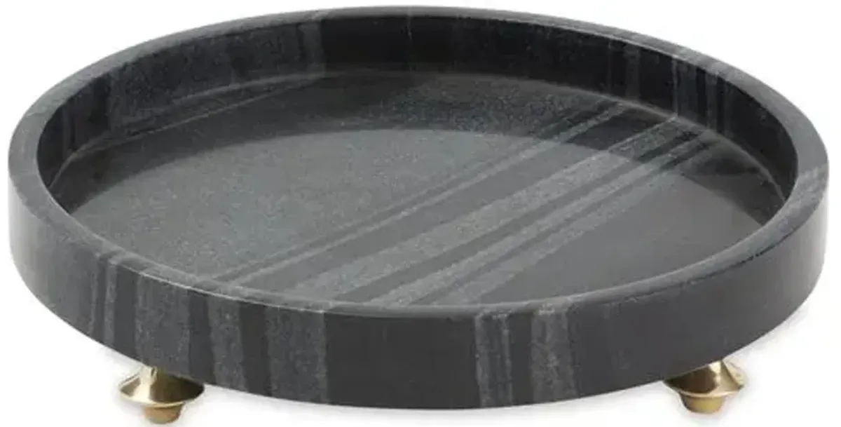 13" Quintessential Circular Tray - Black - Global Views