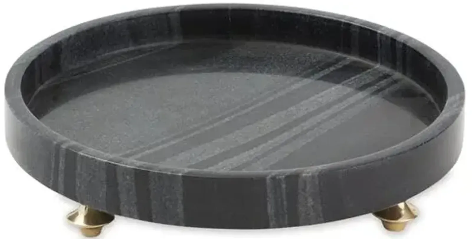 13" Quintessential Circular Tray - Black - Global Views