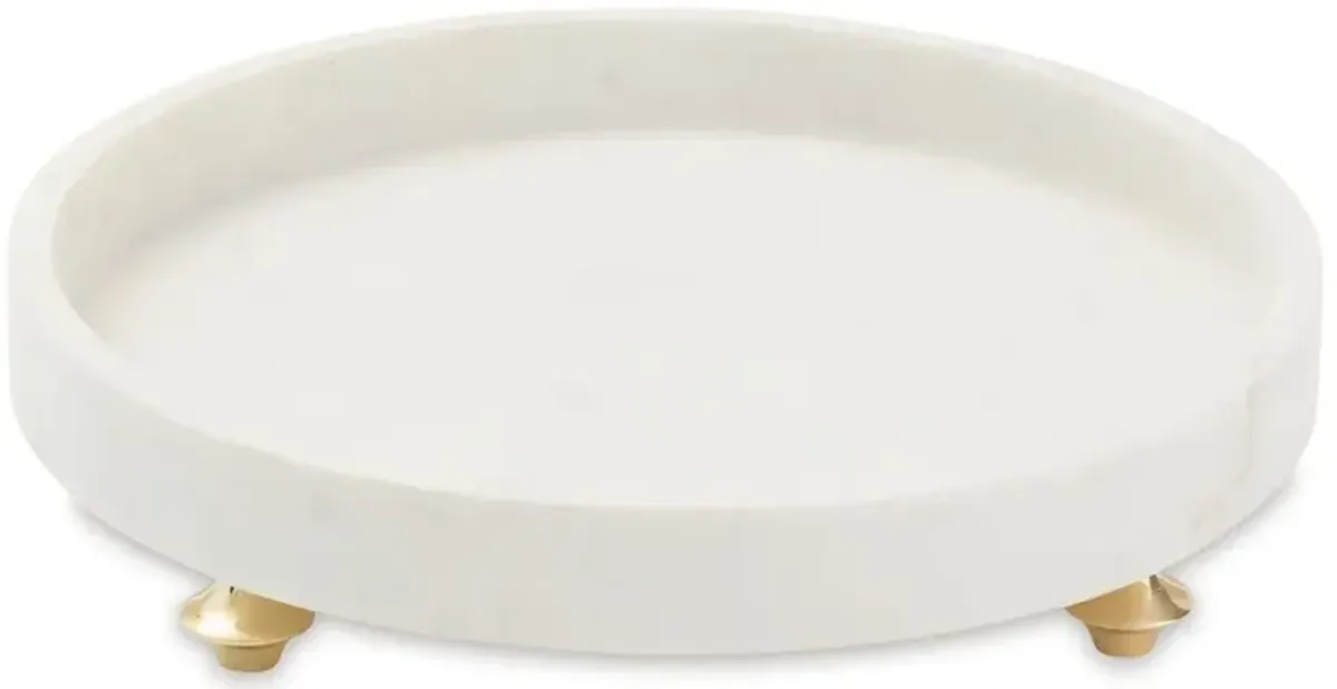 13" Quintessential Circular Tray, White