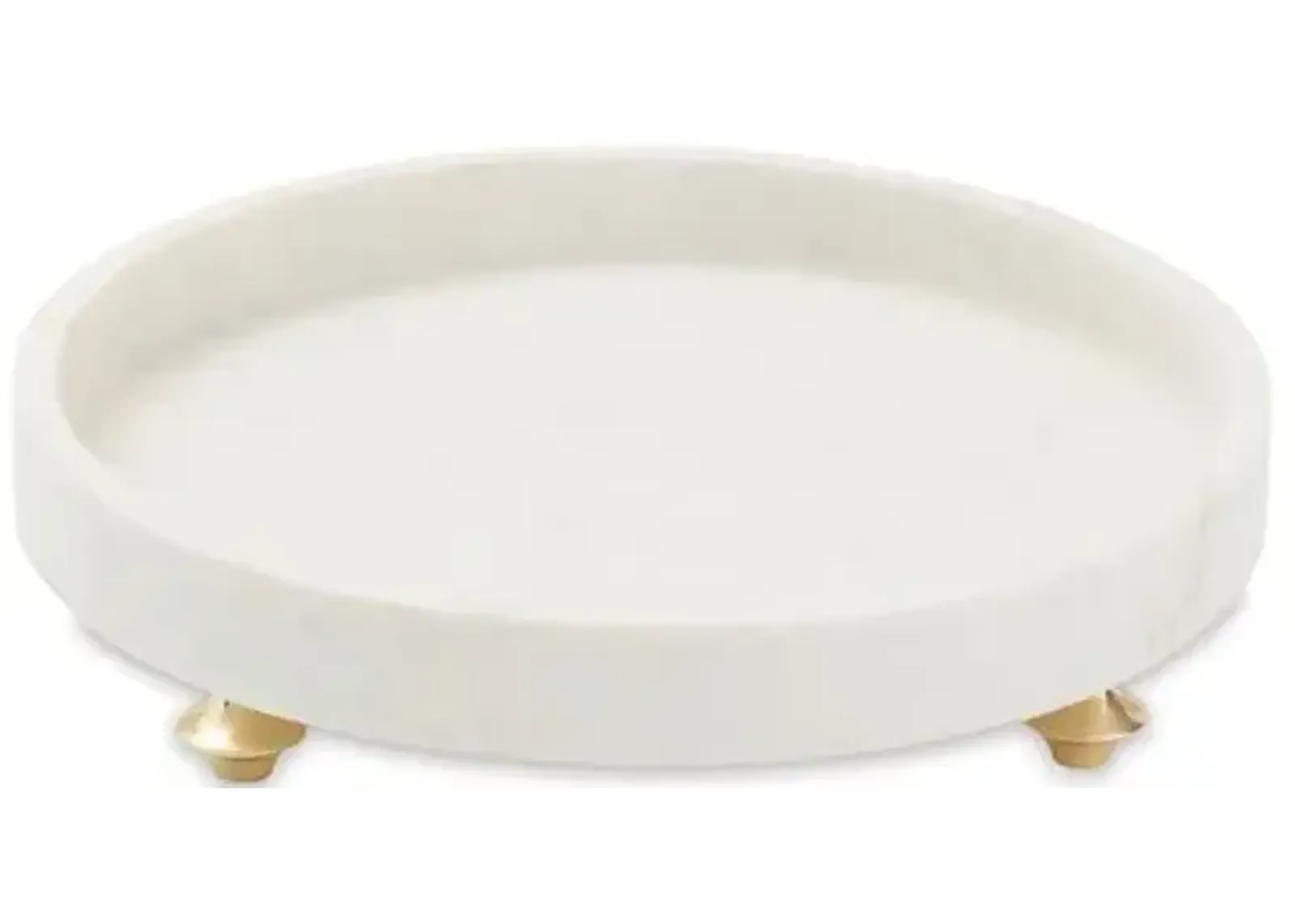 13" Quintessential Circular Tray - White - Global Views