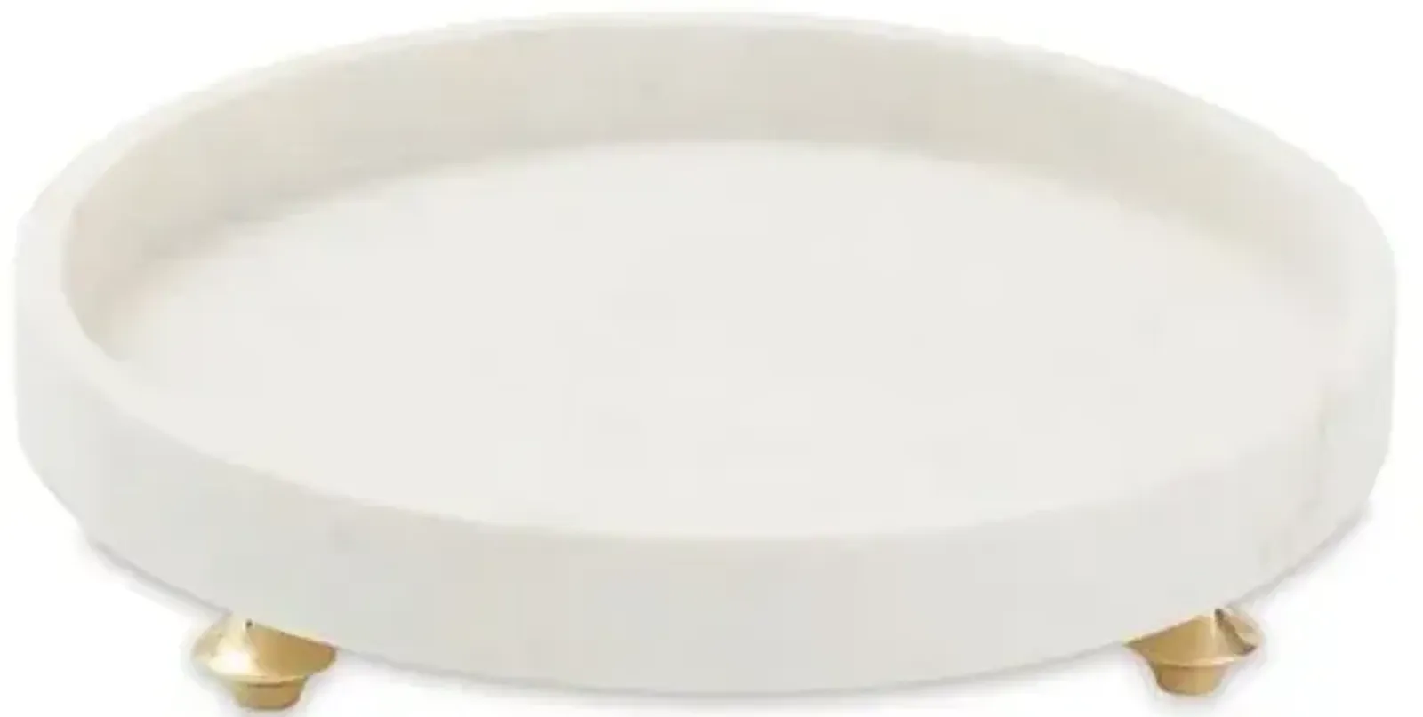 13" Quintessential Circular Tray - White - Global Views