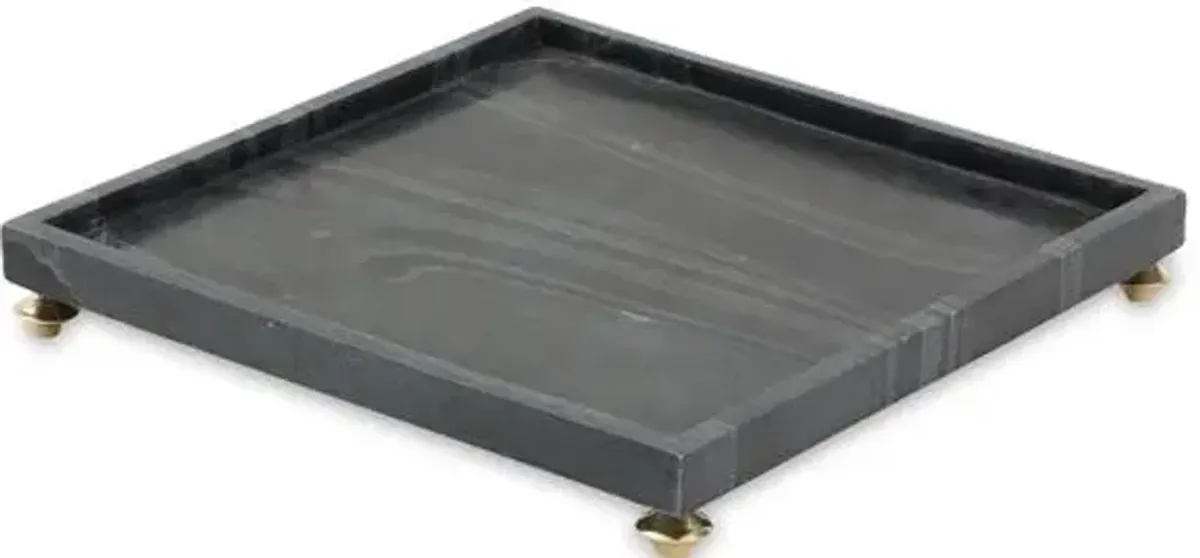 16" Quintessential Square Tray - Black - Global Views